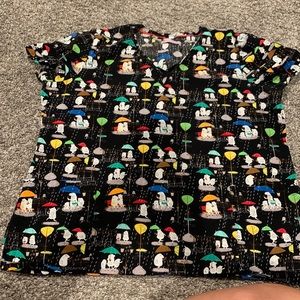 Pig and umbrella scrub top.